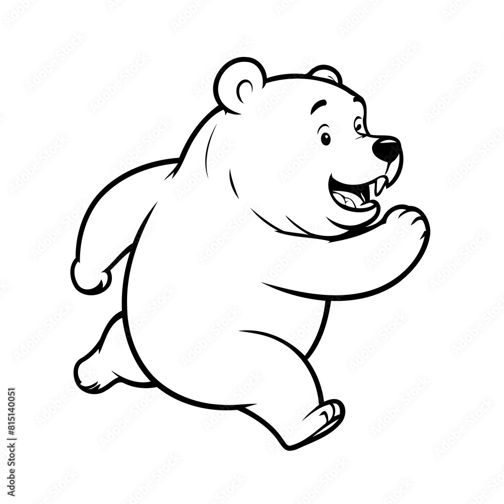 Simple vector illustration of Bear drawing for toddlers book Simple vector illustration of Bear drawing for toddlers book