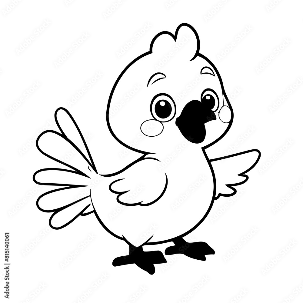 Cute vector illustration Chicken hand drawn for kids coloring page Cute vector illustration Chicken hand drawn for kids coloring page