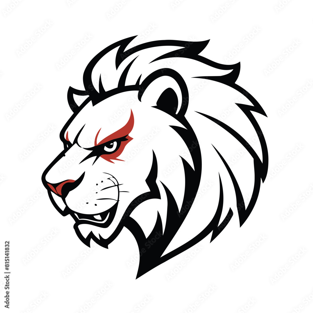 Vector illustration of a cute Lion doodle for children worksheet Vector illustration of a cute Lion doodle for children worksheet