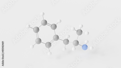 amphetamine molecule 3d, molecular structure, ball and stick model, structural chemical formula cns stimulant
