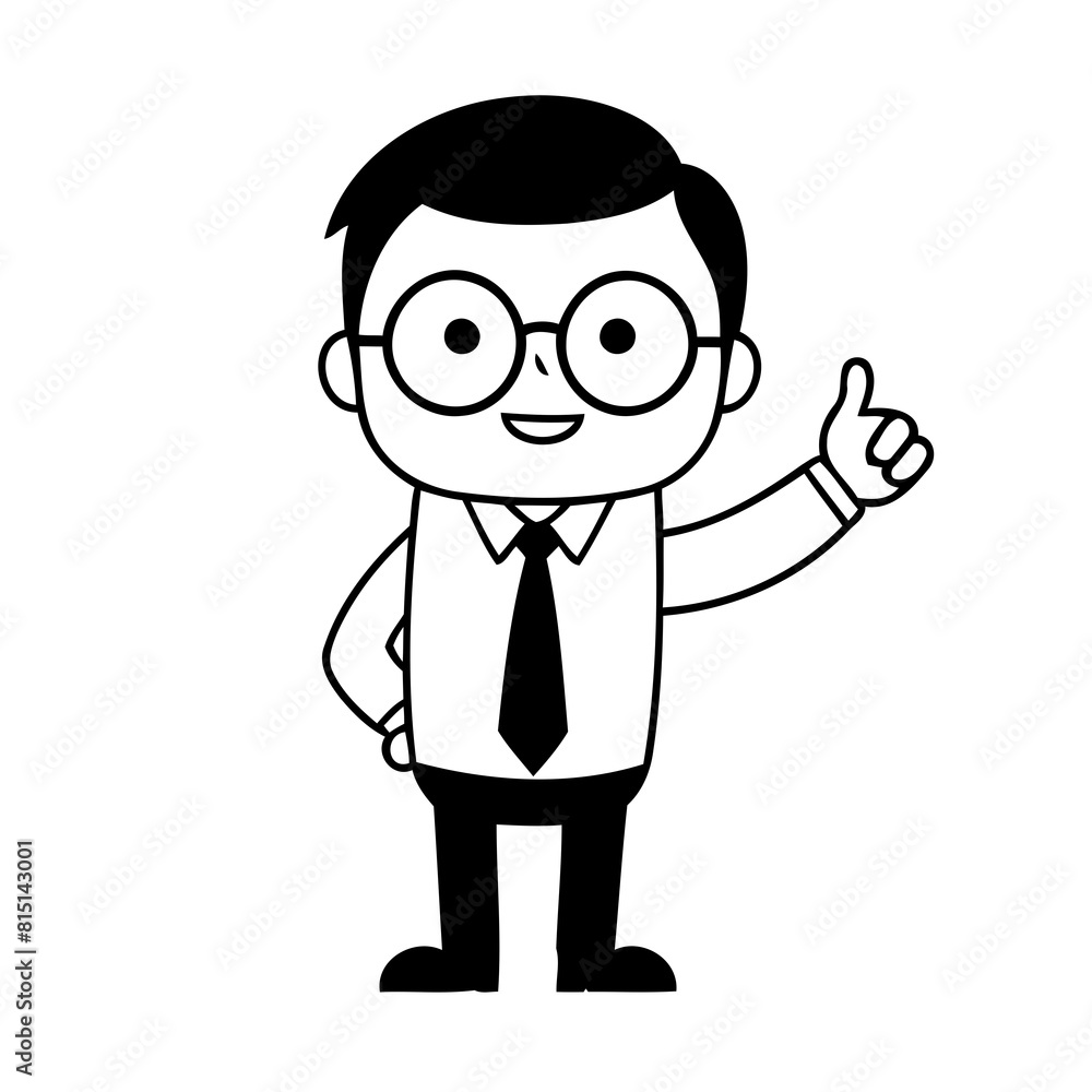 Cute vector illustration Business doodle colouring activity for kids Cute vector illustration Business doodle colouring activity for kids