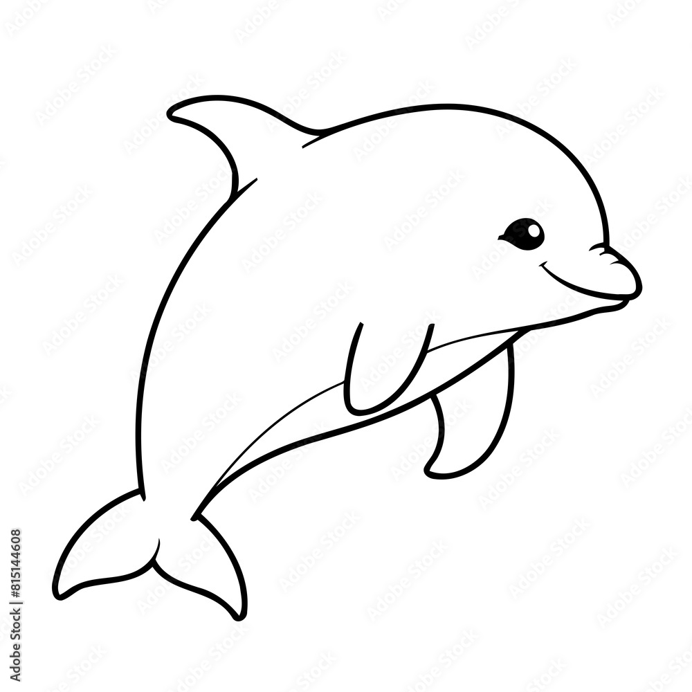 Vector illustration of a cute Orca drawing for toddlers book Vector illustration of a cute Orca drawing for toddlers book