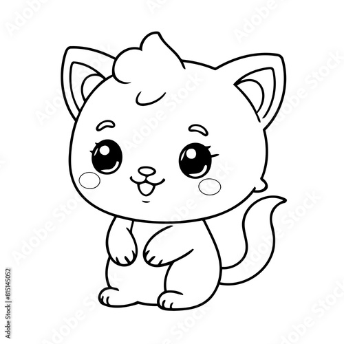 Cute vector illustration Kawaii drawing for kids page