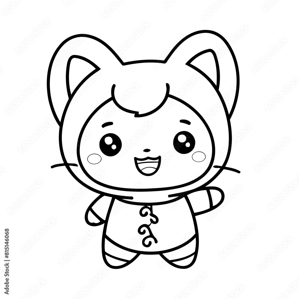 Cute vector illustration Kawaii doodle for toddlers worksheet Cute vector illustration Kawaii doodle for toddlers worksheet