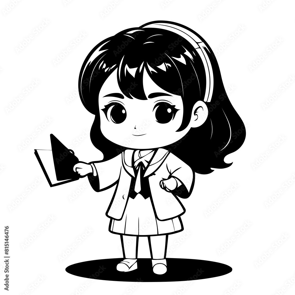 Cute vector illustration Judge hand drawn for kids coloring page Cute vector illustration Judge hand drawn for kids coloring page