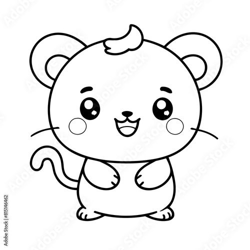 Cute vector illustration Kawaii for kids colouring worksheet