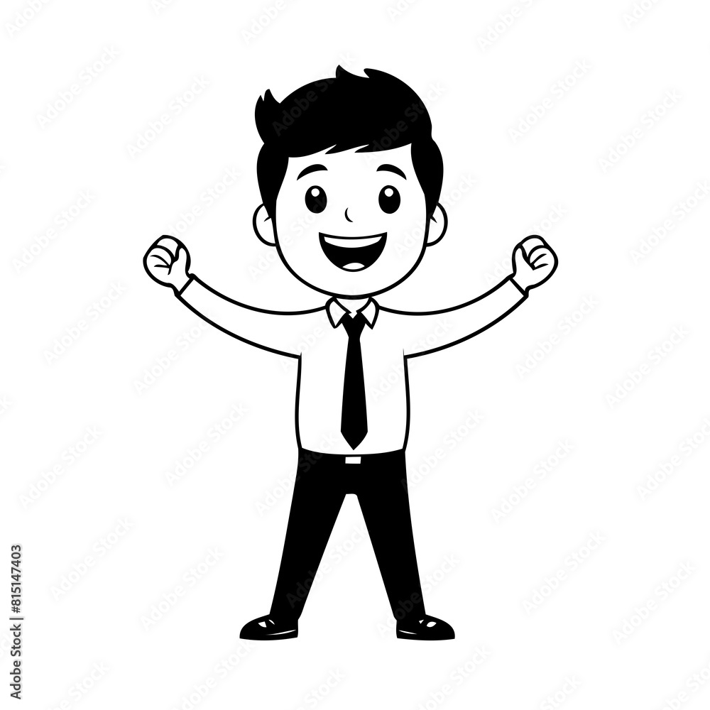 Cute vector illustration Business for kids colouring page Cute vector illustration Business for kids colouring page