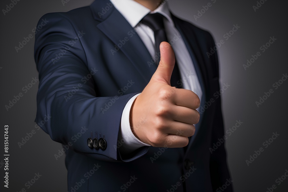 Thumbs up, man shows like. Businessman in a suit shows a positive sign with his finger. Thumbs up, man shows like. Businessman in a suit shows a positive sign with his finger.
