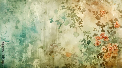 Retro floral shabby chic seamless pattern.