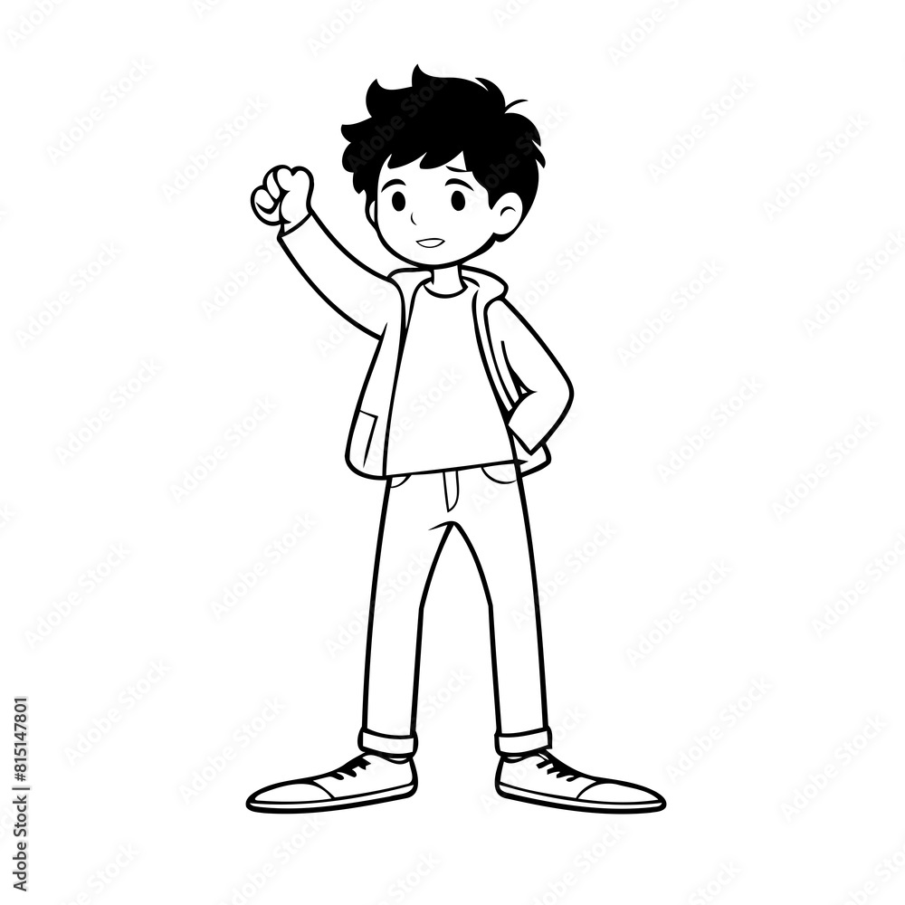Cute vector illustration Person doodle for children worksheet Cute vector illustration Person doodle for children worksheet