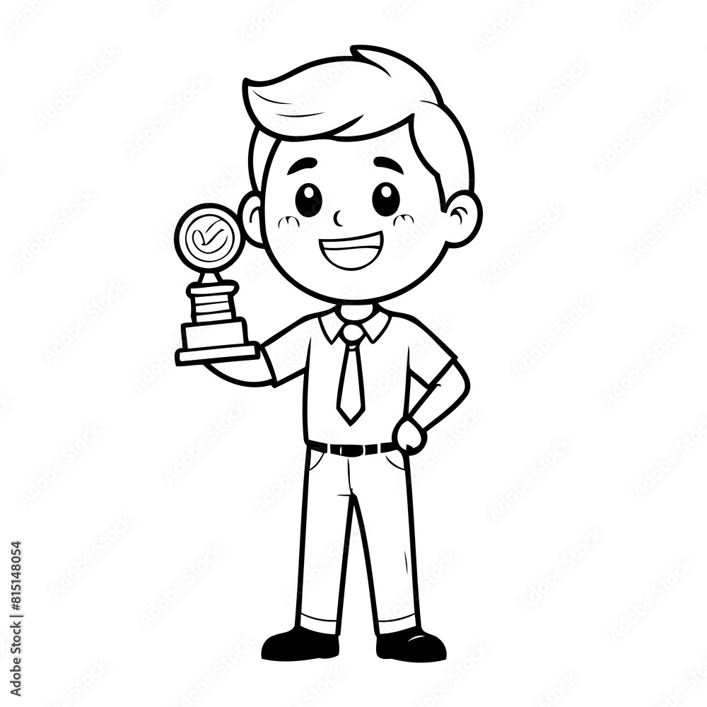 Cute vector illustration Business doodle for toddlers colouring page Cute vector illustration Business doodle for toddlers colouring page