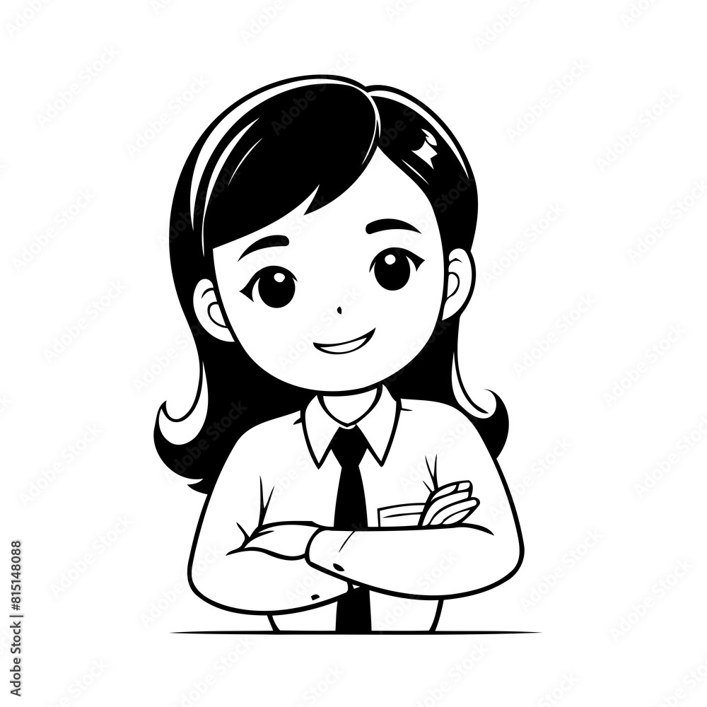 Cute vector illustration Business for children colouring activity Cute vector illustration Business for children colouring activity