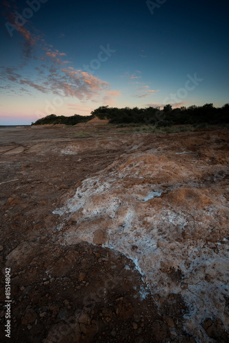 Semi desert environment landcape, La Pampa province, Patagonia, Argentina. photo