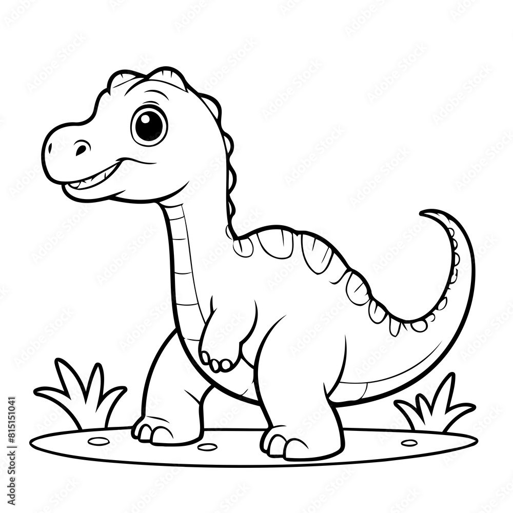 Simple vector illustration of Brachiosaurus drawing for toddlers book Simple vector illustration of Brachiosaurus drawing for toddlers book