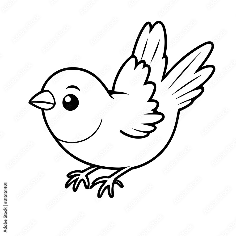Cute vector illustration Sparrow for children colouring activity Cute vector illustration Sparrow for children colouring activity