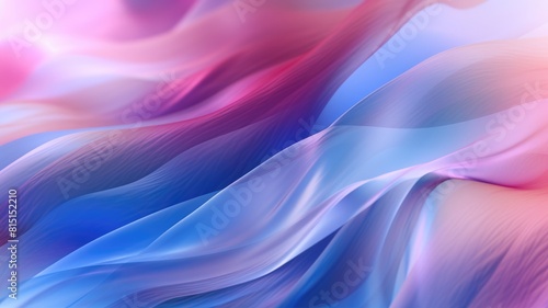 Vibrant abstract wavy background with a smooth blend of pink and blue hues. Digital art of abstract wave with gradient purple and pink watercolor. Concept for modern design and fluid motion. AIG35.