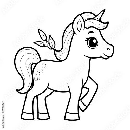 Cute vector illustration Centaur colouring page for kids