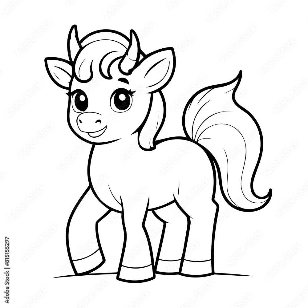 Vector illustration of a cute Centaur doodle colouring activity for kids Vector illustration of a cute Centaur doodle colouring activity for kids