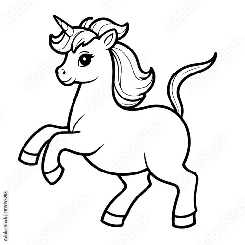 Simple vector illustration of Centaur drawing for toddlers colouring page