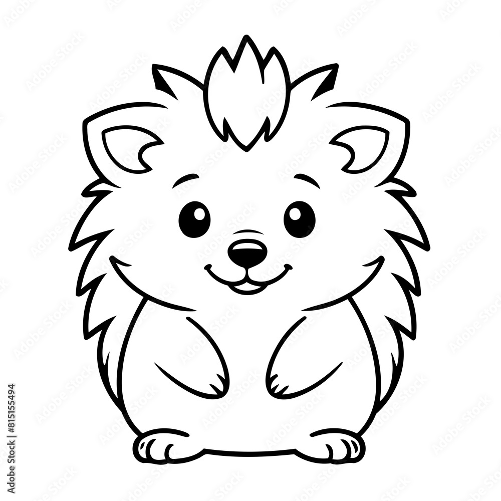 Cute vector illustration Hedgehog hand drawn for kids coloring page Cute vector illustration Hedgehog hand drawn for kids coloring page