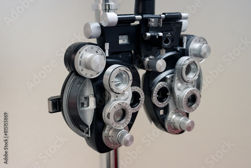 Traditional tool of the optometrist is the phoropter to measure the strength needed for patients' corrective lenses