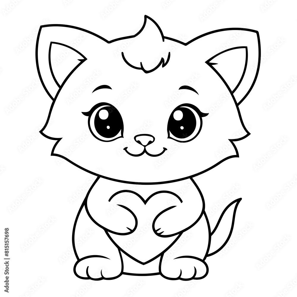 Cute vector illustration Lynx hand drawn for toddlers Cute vector illustration Lynx hand drawn for toddlers