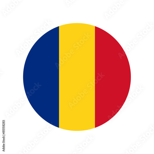 Round Romania flag icon