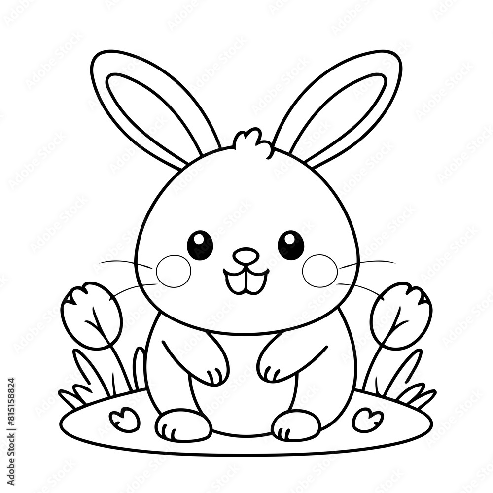Cute vector illustration Easter drawing for toddlers book Cute vector illustration Easter drawing for toddlers book