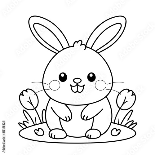 Cute vector illustration Easter drawing for toddlers book