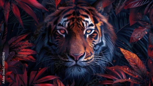 3d Tiger illustration background wallpaper colorful © Art Wall