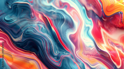 Marble Dreams  Abstract Swirling Colors Captured in High-Resolution Realism