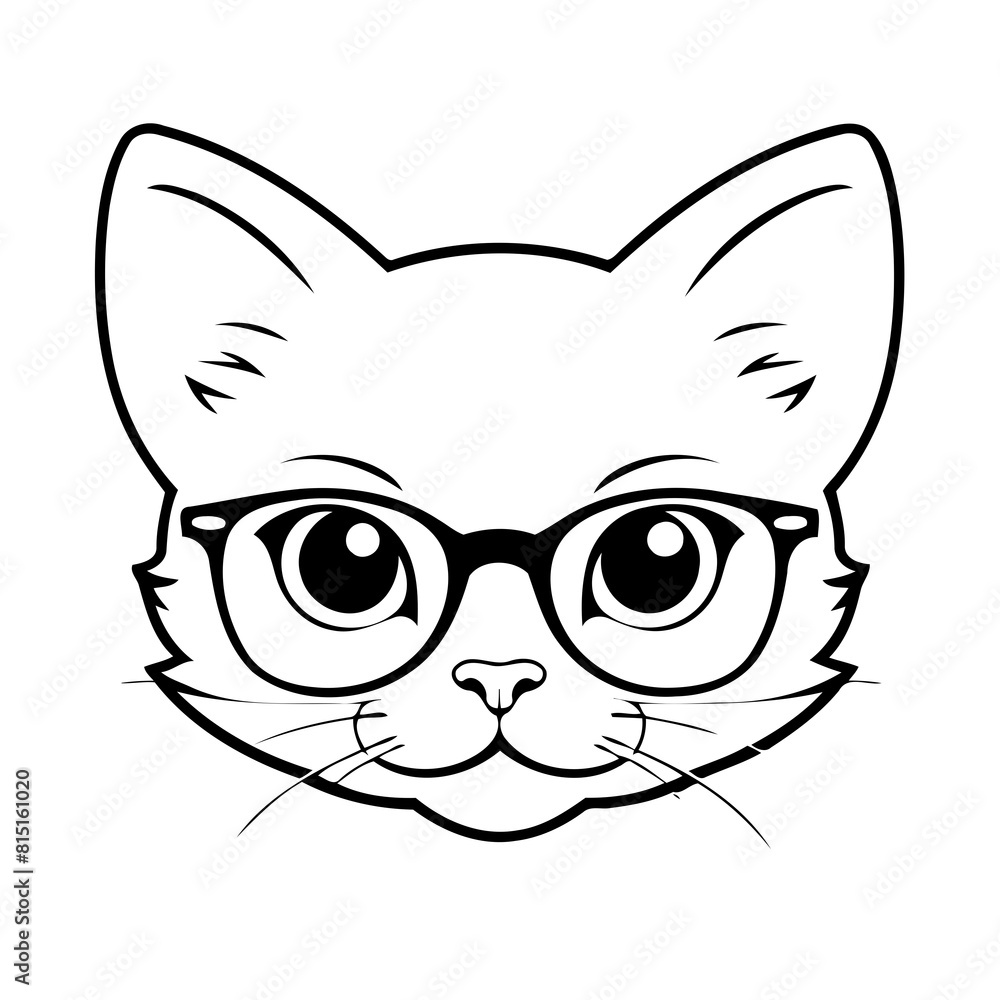 Vector illustration of a cute Kitten drawing for kids colouring activity Vector illustration of a cute Kitten drawing for kids colouring activity