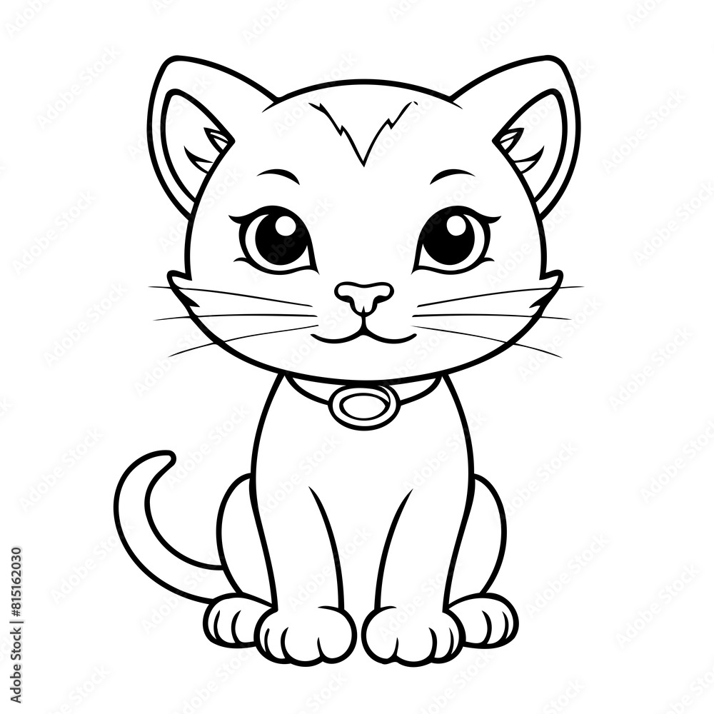 Cute vector illustration Puma doodle colouring activity for kids Cute vector illustration Puma doodle colouring activity for kids