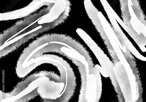 Bold line black white brushstroke acrylic watercolour print poster ink hand drawn illustration abstract calligraphy