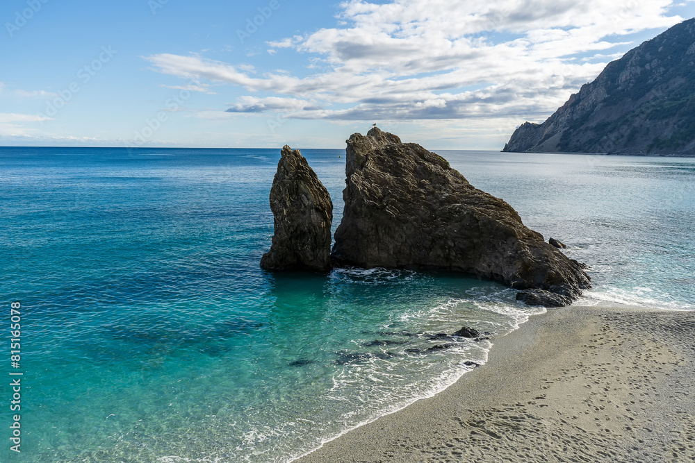 The town of Monterosso al Mare, one of the Cinque Terre towns. Trekking in the Cinque Terre. The town of Monterosso al Mare, one of the Cinque Terre towns. Trekking in the Cinque Terre.