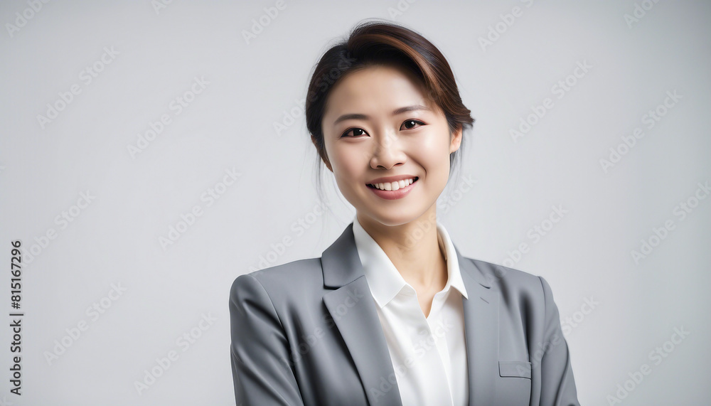 portrait of asian business woman with sincere smile, isolated white background, copy space for text
portrait of asian business woman with sincere smile, isolated white background, copy space for text