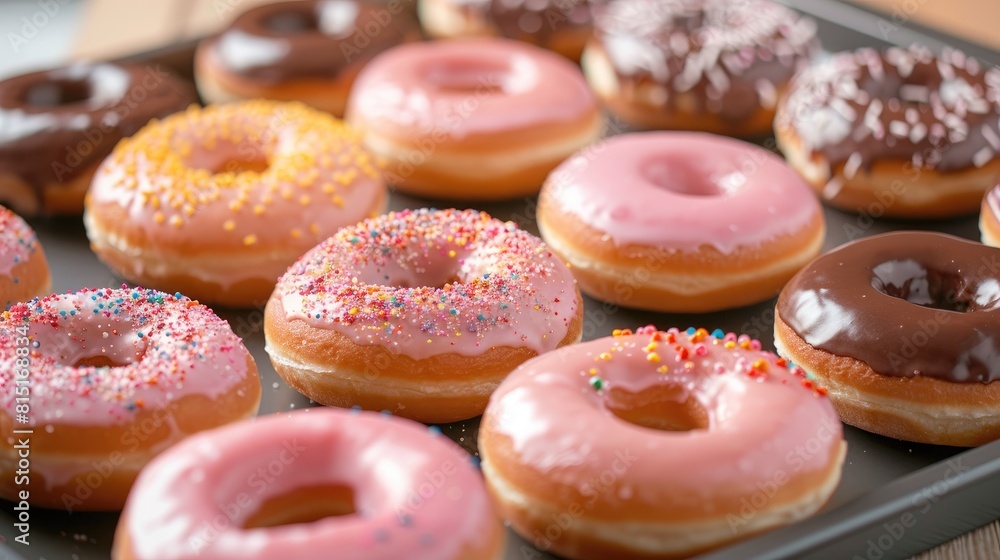 Indulge in our freshly baked tray of delectable cake donuts Indulge in our freshly baked tray of delectable cake donuts