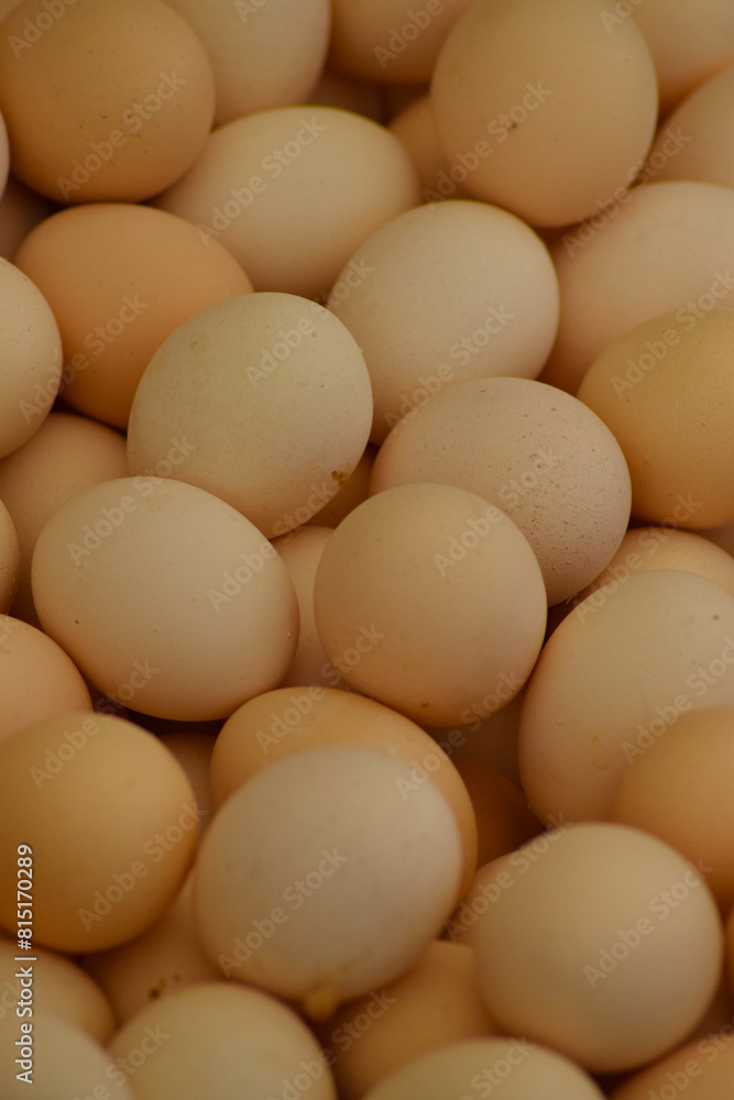 Natural village eggs sold in the market Natural village eggs sold in the market