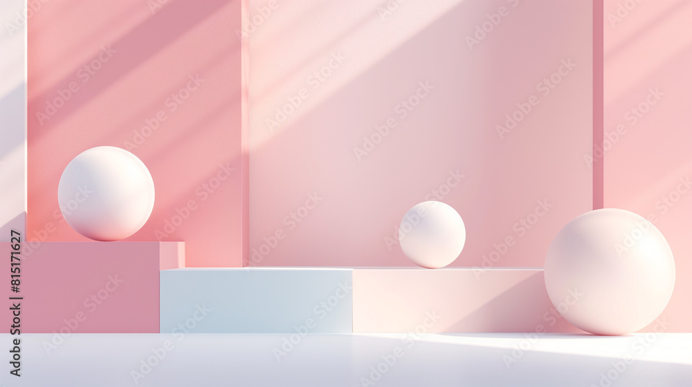 Delicate pastel-colored circular shapes arranged in a playful and harmonious composition Delicate pastel-colored circular shapes arranged in a playful and harmonious composition