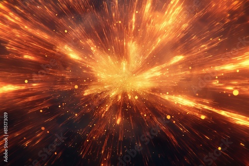 The explosion of a star.