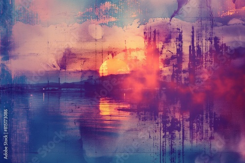 The image is a colorful abstract painting