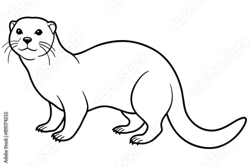 otter line art silhouette illustration