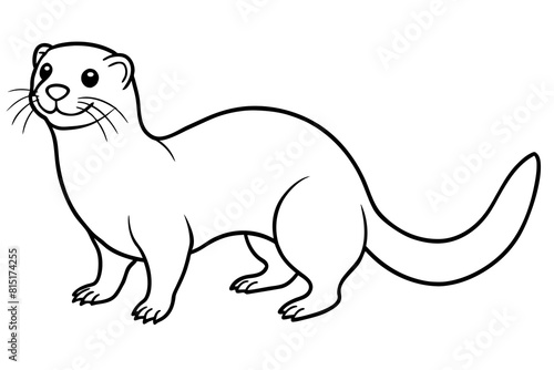 otter line art silhouette illustration © Shiju Graphics