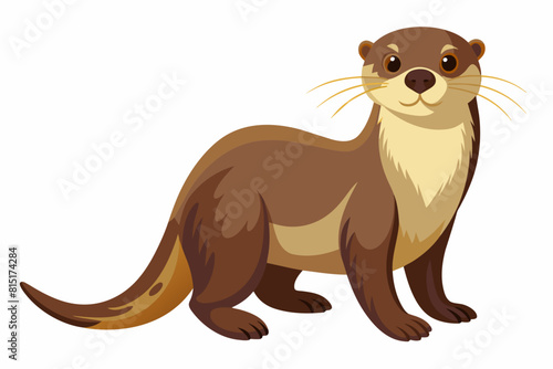 otter cartoon vector illustration
