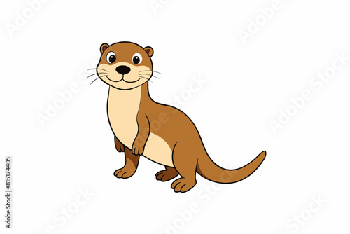 otter cartoon vector illustration