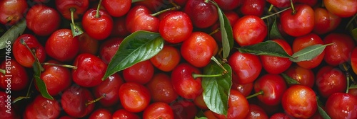 Acerola guarani cherry texture background, Malpighia emarginata pattern, barbados cherry template photo