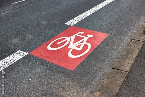 Bicycle lane on a road