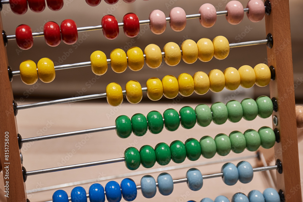 Abacus, traditional manual calculator device Abacus, traditional manual calculator device