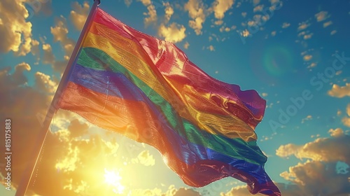 Beautiful composition of LGBTQ flag . Freedom concept.