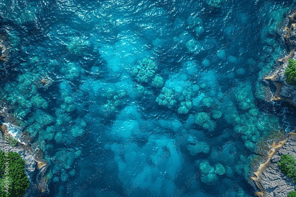 Fototapeta premium Crystal clear waters and marine beauty. 